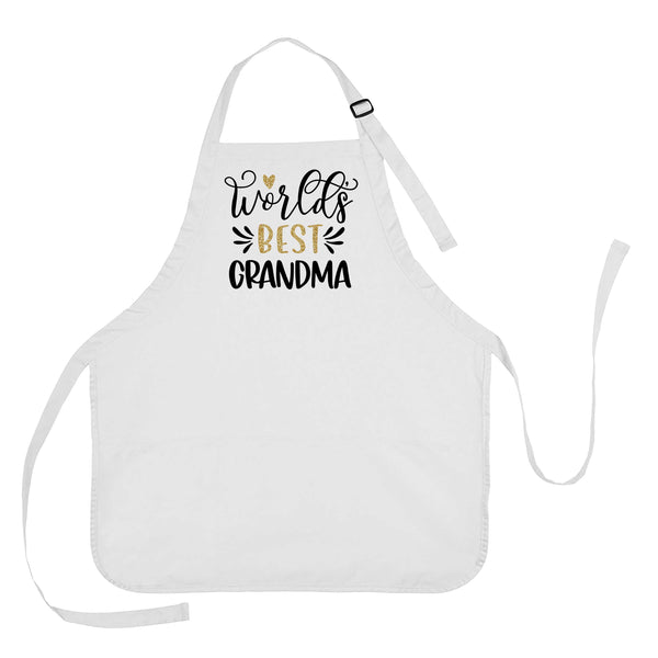 Mothers Day Gift Idea World's Best Mom Cooking Apron, White Chef Apron For  Women, Machine Washable