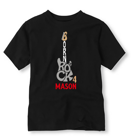 Born to Rock Birthday Shirt, Personalized Rocker Shirt, Born to Rock Shirt, Born to Rock Gift