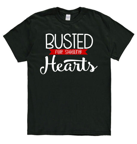 Busted for Stealing Hearts Valentines Day Shirt, Boys Valentines Day Shirt, Valentines Shirt for Boys
