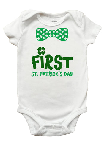 My First St Patricks Day Romper, My First St Patricks Day Shirt for Boys, Boys First St Patricks Day Shirt