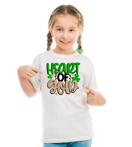 Heart of Gold Children's Shirt, St. Patricks Day Heart of Gold Shirt