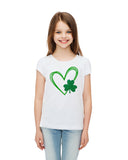 Heart Shamrock T-Shirt, Heart St. Patricks Day Shirt, Shamrock St Patricks Shirt, St. Patrick's Day Shirt for Girls, Heart with Shamrock Shirt