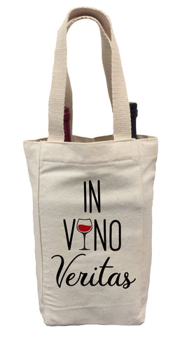 In Vino Veritas Wine Bag, In Vino Veritas Wine Tote , Wine Tote Gift Bag