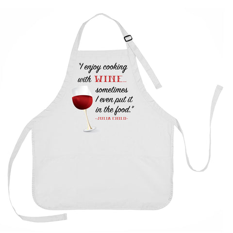 Mothers Day Apron, Julia Child Apron, Wine Apron with Julia Child Quote