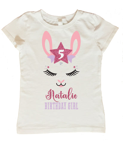 Llama Birthday Shirt, Custom Llama Birthday Shirt, Personalized Llama Birthday Shirt, Llama Birthday Shirt with Stars