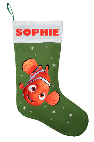 Nemo Christmas Stocking - Personalized and Hand Made Finding Nemo Christmas Stocking