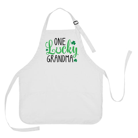 One Lucky Grandma Apron, St Patricks Day Apron, St Patricks Day Apron for Grandma, Irish Apron, St Patricks Day Gift
