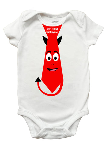 Little Devil Onesie - First Halloween Devil Onesie for Baby Boys (Sizes Newborn - 18 Months)