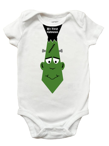 Frankenstein Onesie - First Halloween Onesie for Baby Boys (Sizes Newborn - 18 Months)