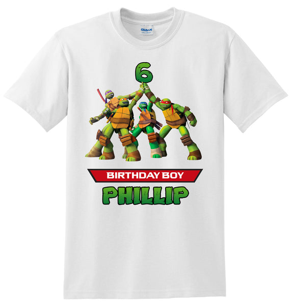 Teenage Mutant Ninja Turtles Birthday Shirt, Personalized Ninja Turtle  Birthday Shirt