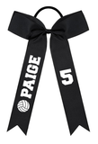 Personalized Volleyball Hair Bows, Custom Volleyball Hair Tie with Name and Number
