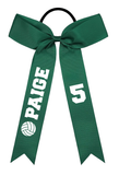 Personalized Volleyball Hair Bows, Custom Volleyball Hair Tie with Name and Number