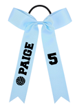 Personalized Volleyball Hair Bows, Custom Volleyball Hair Tie with Name and Number