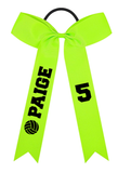 Personalized Volleyball Hair Bows, Custom Volleyball Hair Tie with Name and Number