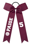 Personalized Volleyball Hair Bows, Custom Volleyball Hair Tie with Name and Number