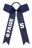 Personalized Volleyball Hair Bows, Custom Volleyball Hair Tie with Name and Number