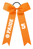 Personalized Volleyball Hair Bows, Custom Volleyball Hair Tie with Name and Number