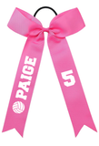 Personalized Volleyball Hair Bows, Custom Volleyball Hair Tie with Name and Number