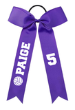 Personalized Volleyball Hair Bows, Custom Volleyball Hair Tie with Name and Number