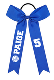 Personalized Volleyball Hair Bows, Custom Volleyball Hair Tie with Name and Number