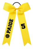 Personalized Volleyball Hair Bows, Custom Volleyball Hair Tie with Name and Number