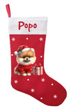 Pomeranian Christmas Stocking, Custom Pomeranian Stocking, Personalized Pomeranian Christmas Gift