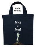 Custom Zombie Bride Trick or Treat Bag, Gothic Halloween Tote, Zombie Bride Bag