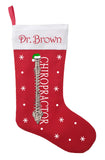 Chiropractor Christmas Stocking, Personalize Chiropractic Christmas Gift