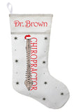 Chiropractor Christmas Stocking, Personalize Chiropractic Christmas Gift
