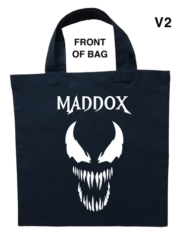 Venom Trick or Treat Bag, Personalized Venom Halloween Bag, Venom Candy Bag