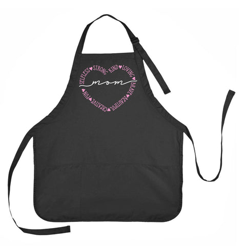 Apron for Mom, Mom Heart Apron, Heart Apron for Mom, Love Apron for Mom, Mother's Day Apron, Apron for Mothers Day