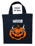 Scary Pumpkin Trick or Treat Bag, Personalized Scary Pumpkin Trick or Treat Bag, Custom Scary Pumpkin Halloween Bag, Scary Pumpkin Loot Bag, Personalized Scary Pumpkin Bag