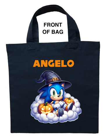 Sonic Trick or Treat Bag, Personalized Sonic Halloween Bag, Sonic Candy Bag