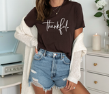 Thanksgiving T-Shirt for Women, Thankful T-Shirt, Crewneck