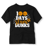 100 Days of Slam Dunks, Basketball 100 Day Shirt, 100th Day of School Boys Shirt