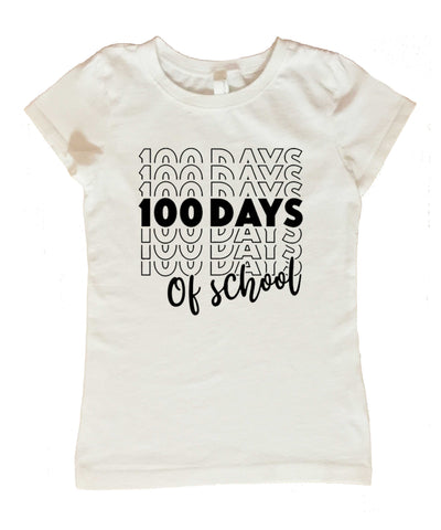 100 Days of School Shirt for Girls, 100 Days of School T-Shirt, Girls 100th Day