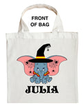 Dumbo Trick or Treat Bag, Personalized Dumbo Halloween Bag, Dumbo Loot Bag