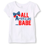 All American Babe Shirt for Girls, Girls 4th of July Shirt, 4th of July Shirt