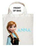 Anna Trick or Treat Bag, Personalized Anna Halloween Bag, Double Sided Frozen Halloween Bag