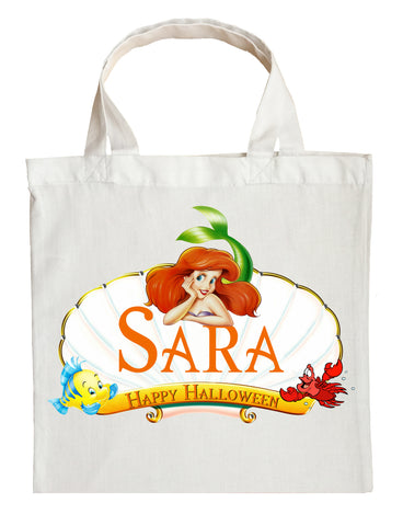 Ariel Trick or Treat Bag - Personalized Ariel The Little Mermaid Halloween Bag