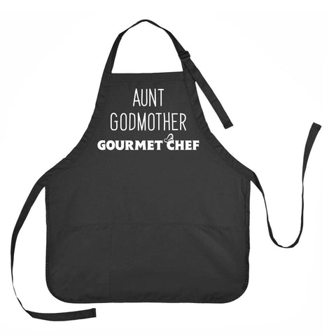 Aunt, Godmother, Gourmet Chef Apron, Godmother Gift, Godmother Apron, Women's Gourmet Chef Apron