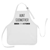 Aunt, GodMother, Queen of the Kitchen Apron, Apron for Godmother, Godmother Gift, Aunt Godmother Apron
