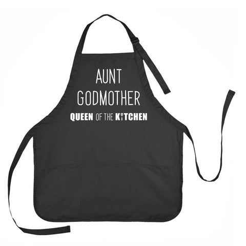 Aunt, GodMother, Queen of the Kitchen Apron, Apron for Godmother, Godmother Gift, Aunt Godmother Apron