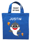 Baby Shark Trick or Treat Bag, Personalized Baby Shark Halloween Loot Bag, Baby Shark Halloween Bag, Baby Shark Candy Bag