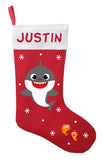 Baby Shark Christmas Stocking, Baby Shark Stocking, Personalized Baby Shark Stocking