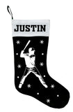 Baseball Player Christmas Stocking, Personalized Baseball Player Stocking, Baseball Player Christmas Gift