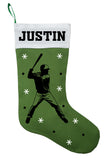 Baseball Player Christmas Stocking, Personalized Baseball Player Stocking, Baseball Player Christmas Gift