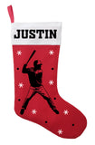 Baseball Player Christmas Stocking, Personalized Baseball Player Stocking, Baseball Player Christmas Gift