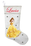 Belle Christmas Stocking, Belle Stocking, Custom Belle Stocking, Personalized and Hand Made Belle Christmas Stocking