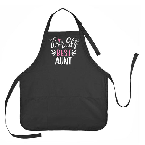 Worlds Best Aunt Apron, Gift for Aunt, Apron for Aunt, Worlds Best Aunt Gift